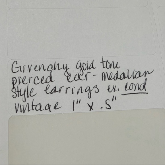 Vintage givenchy pierced gold tone earrings - Picture 7 of 7